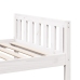 Cama para niños sin colchón madera maciza pino blanca 75x190 cm