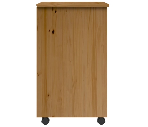 Cajonera con ruedas MOSS madera maciza pino marrón miel