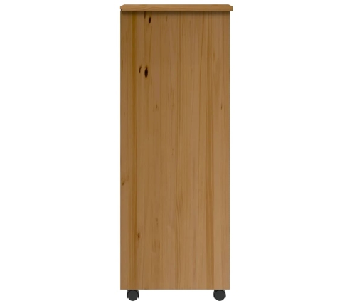 Cajonera con ruedas MOSS madera maciza pino marrón miel