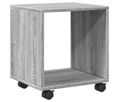 Armario con ruedas madera ingeniería gris Sonoma 37x33x42,5 cm