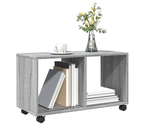 Armario con ruedas madera ingeniería gris Sonoma 72x33x42,5 cm