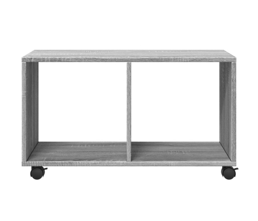 Armario con ruedas madera ingeniería gris Sonoma 72x33x42,5 cm