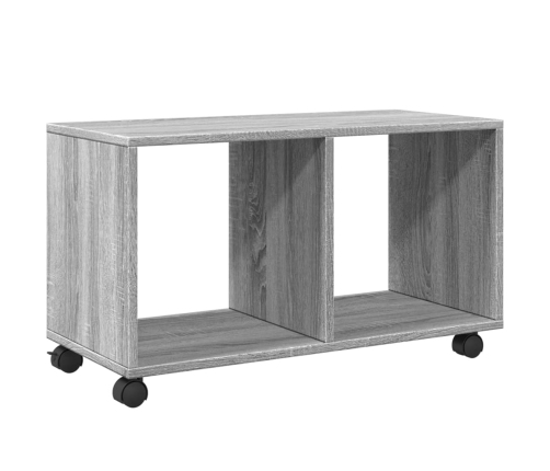 Armario con ruedas madera ingeniería gris Sonoma 72x33x42,5 cm