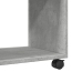 Mesa auxiliar ruedas madera ingeniería gris hormigón 70x35x60cm