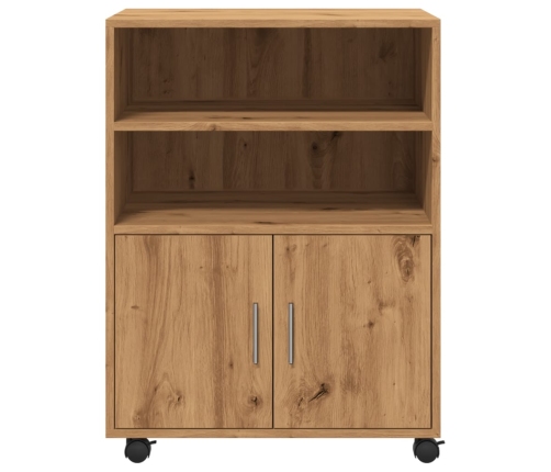 Armario con ruedas madera ingeniería roble artisian 60x48x81 cm