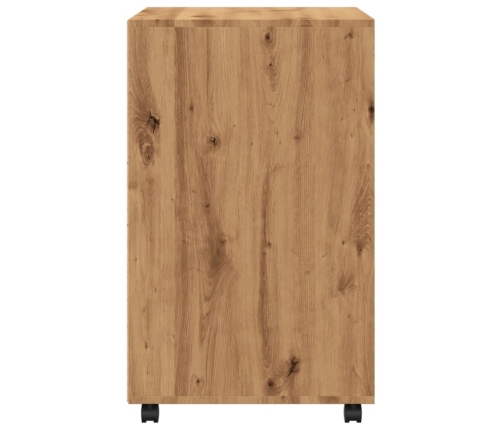 Armario con ruedas madera ingeniería roble artisian 60x48x81 cm