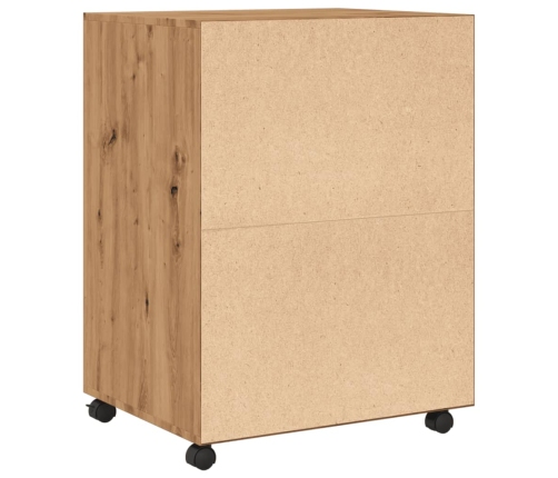 Armario con ruedas madera ingeniería roble artisian 60x48x81 cm