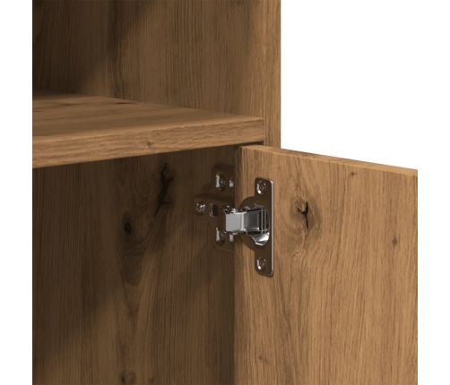 Armario con ruedas madera ingeniería roble artisian 60x48x81 cm