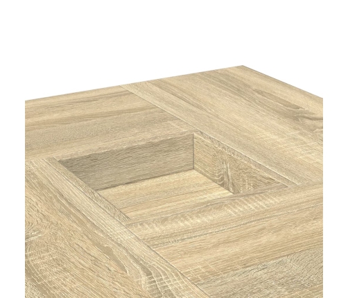 Mesa de centro madera de ingeniería roble Sonoma 80x80x40 cm