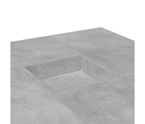 Mesa de centro madera de ingeniería gris hormigón 80x80x40 cm