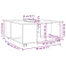 Mesa de centro madera de ingeniería gris hormigón 80x80x40 cm