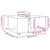 Mesa de centro madera de ingeniería roble ahumado 80x80x40 cm