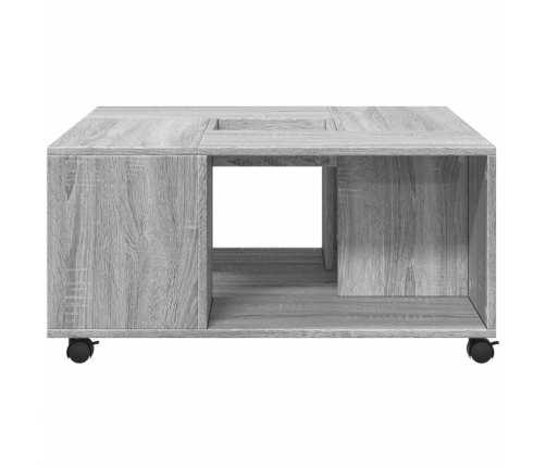 Mesa de centro madera de ingeniería gris Sonoma 80x80x40 cm