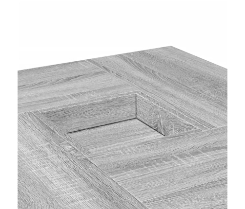 Mesa de centro madera de ingeniería gris Sonoma 80x80x40 cm