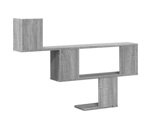 Estante de pared madera ingeniería gris Sonoma 100x15x70 cm