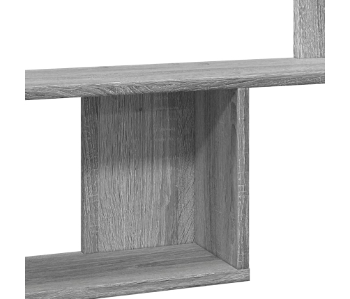 Estante de pared madera ingeniería gris Sonoma 100x15x70 cm