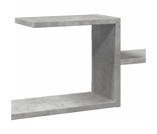 Estante de pared madera ingeniería gris hormigón 104x15x49 cm