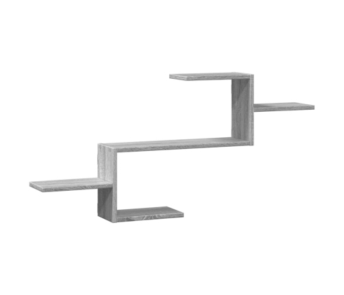 Estante de pared madera ingeniería gris Sonoma 104x15x49 cm