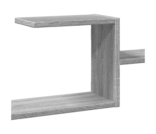 Estante de pared madera ingeniería gris Sonoma 104x15x49 cm