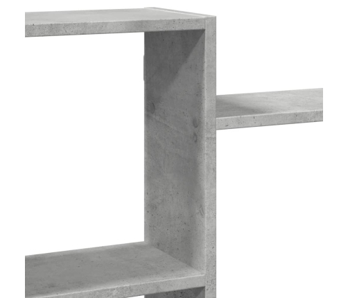 Estante de pared madera ingeniería gris hormigón 159x18x65 cm