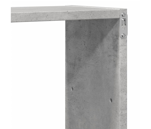 Estantería de pared madera ingeniería gris hormigón 96x18x60 cm