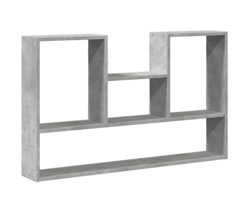 Estantería de pared madera ingeniería gris hormigón 99x15x60 cm