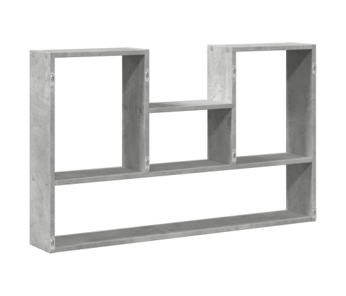 Estantería de pared madera ingeniería gris hormigón 99x15x60 cm