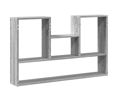 Estantería de pared madera ingeniería gris Sonoma 99x15x60 cm