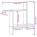 Estante pared 2 uds madera ingeniería gris Sonoma 50x12x50cm