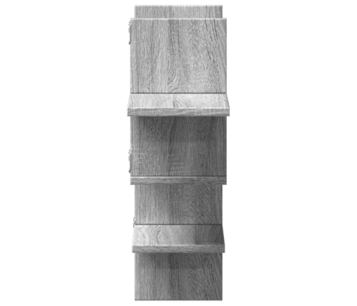 Estante de pared madera ingeniería gris Sonoma 124,5x18x60,5 cm