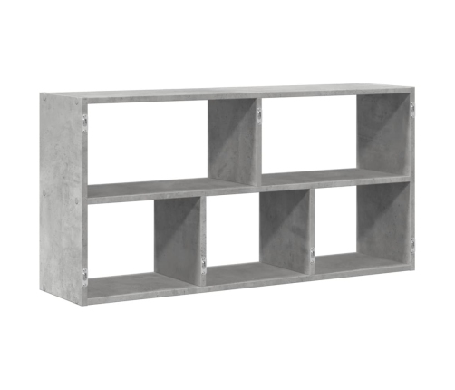 Estantería de pared madera ingeniería gris hormigón 100x25x50cm