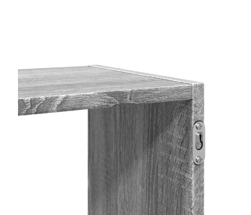 Estantería de pared madera ingeniería gris Sonoma 100x25x50 cm