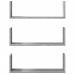 Estante de pared 3 uds madera ingeniería gris Sonoma 58x18x18cm