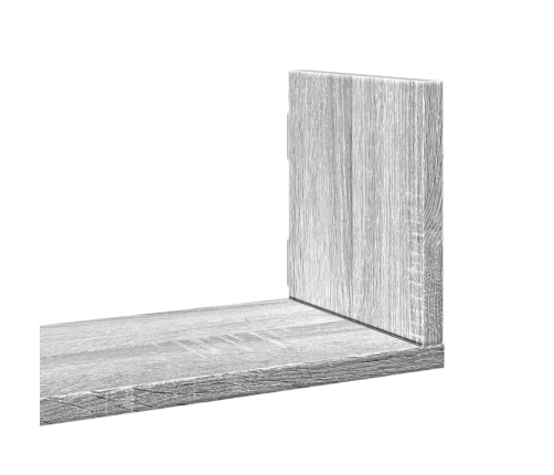 Estante de pared 3 uds madera ingeniería gris Sonoma 58x18x18cm