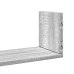 Estante de pared 3 uds madera ingeniería gris Sonoma 58x18x18cm