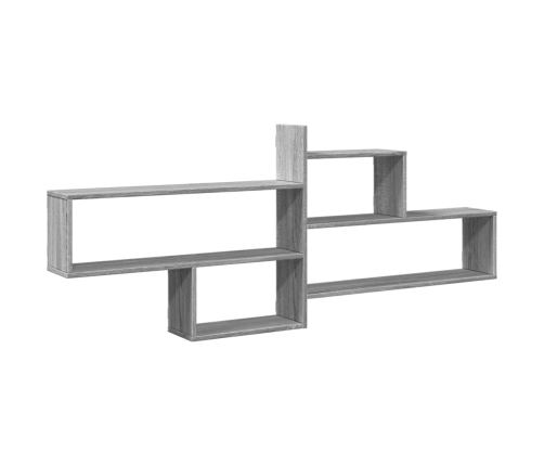 Estante de pared madera ingeniería gris Sonoma 167,5x18x68 cm