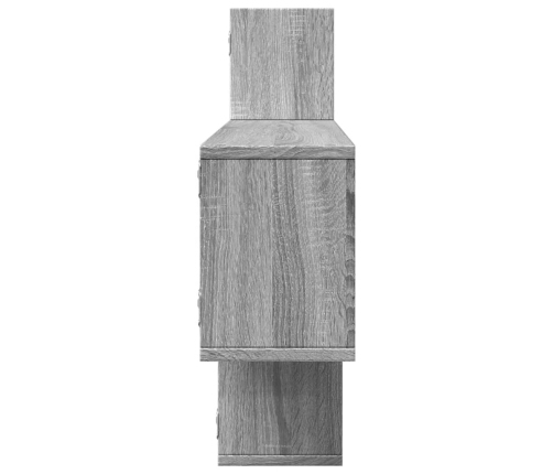 Estante de pared madera ingeniería gris Sonoma 167,5x18x68 cm