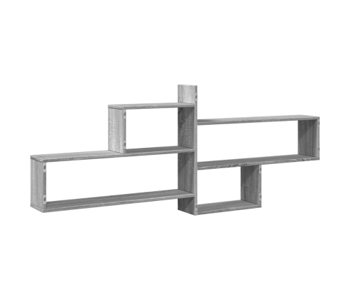 Estante de pared madera ingeniería gris Sonoma 167,5x18x68 cm