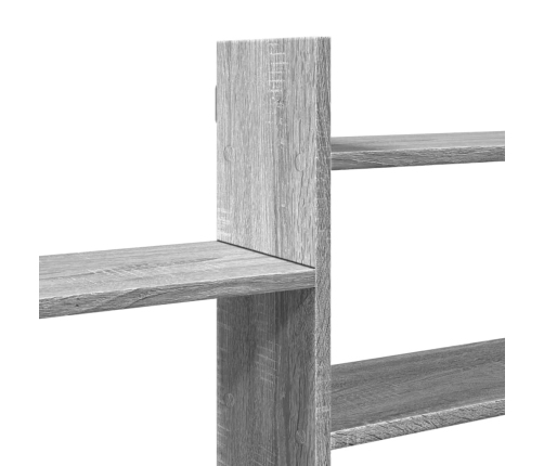 Estante de pared madera ingeniería gris Sonoma 167,5x18x68 cm