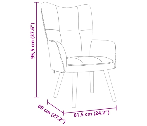 Sillón de relax de tela verde oscuro