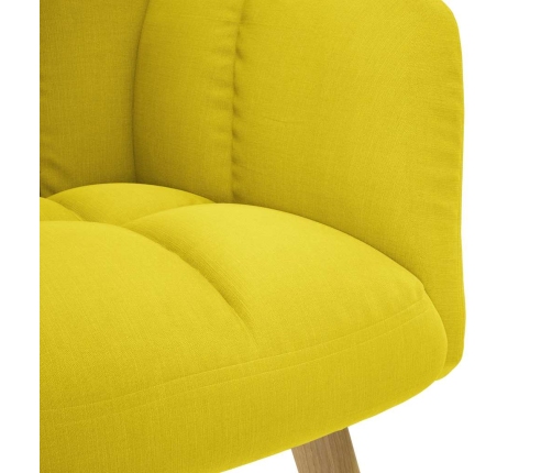 Sillón de relax de tela amarillo clara