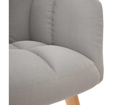 Sillón de relax con reposapiés tela gris nube