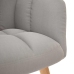 Sillón de relax con reposapiés tela gris nube