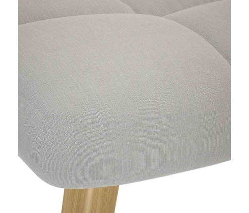 Sillón de relax con reposapiés tela gris nube