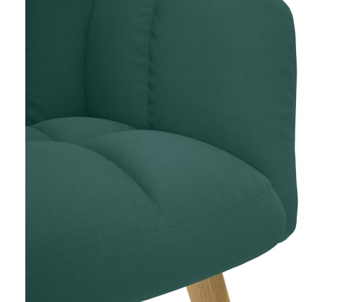 Sillón de relax con taburete tela verde oscuro