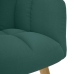 Sillón de relax con taburete tela verde oscuro