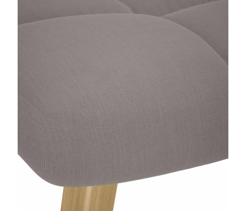 Sillón de relax con taburete de tela gris taupé