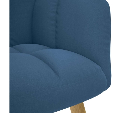 Sillón de relax con taburete tela azul