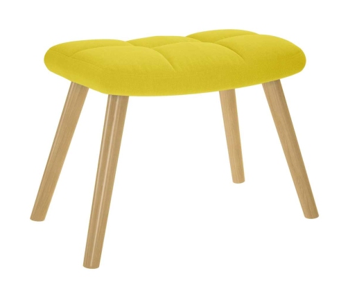 Sillón de relax con taburete tela amarillo clara