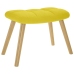 Sillón de relax con taburete tela amarillo clara